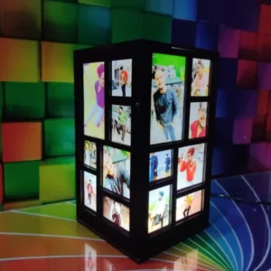 Personalised Rotational LED Cuboid Lamp with College Photo