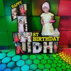 Customized 1st Birthday Mosaic Table Top Frame