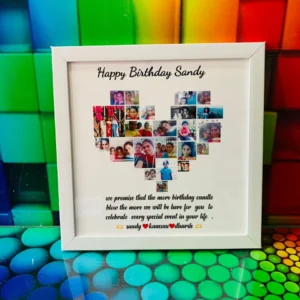 Persoonalized Heart Shape Wooden Photo Frame 5