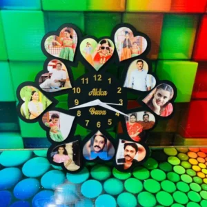 Personalised Beautiful Heart Shape Acrylic Wall Clock