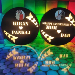 Personalized Wall Mount LED Wooden Frame