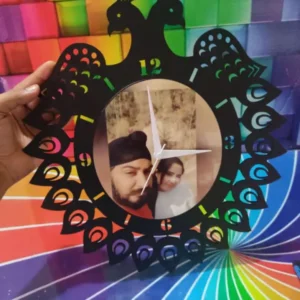 Personalised Peacock Wall Clock