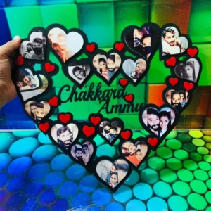 Customised Wooden Heart Shape Love Photo Frame