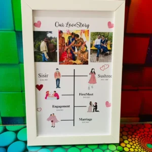 Personalized Wooden Love Story Photo Frame 5