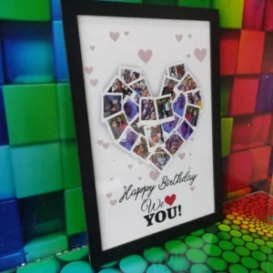 Persoonalized Heart Shape Wooden Photo Frame 3