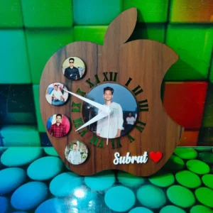 Customised Apple Shape Wall Clock
