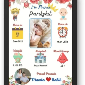 Personalized Baby Birth Photo Frame 12