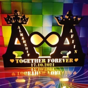 Personalised infinity Couple Wooden Frame