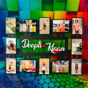 Customised Wooden Photo Frame with Couple Name