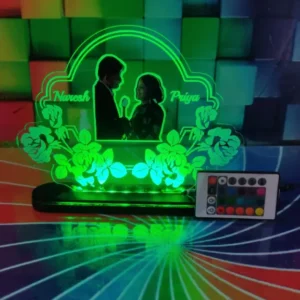 Customized Acrylic LED Table Lamp Flower Design