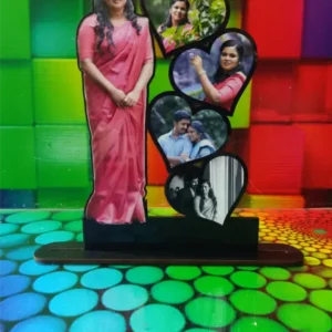 Customised Table Top Heart Shape Cut Out Photo Frame