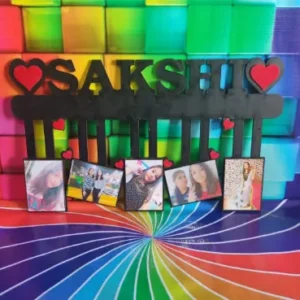 Personalized Wooden Cut out Photo Frame