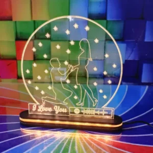 Customized Acrylic LED Table Lamp for Couple