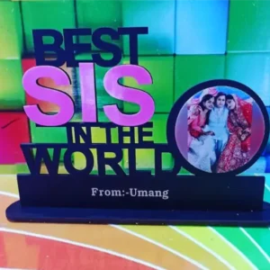 Customised Table Best Sis In the World Photo Frame