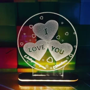 Customized Acrylic LED Table Lamp Round Shape