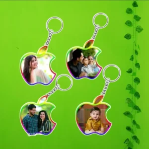 Personalised Acrylic Key Chain Apple Shape