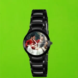 Personalised Woen's Wrist Watch Black Colour