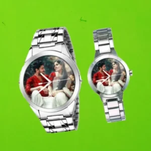 Personalised Couple Wrist Watch Golden Colour