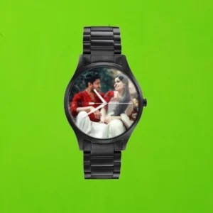 Personalised Men's Wrist Watch Black Colour