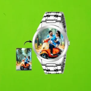 Personalised Men's Wrist Watch Silver Colour