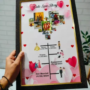 Personalized Wooden Love Story Photo Frame 12
