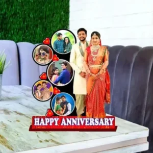 Customized Happy Anniversary Cut Out Table Top