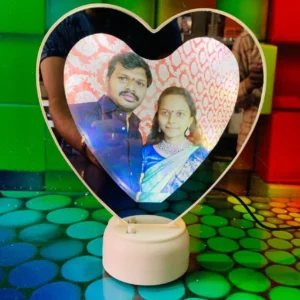 Personalized Heart Shape LED Magic Mirror White Colour