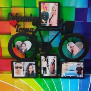 Persoonalised Wooden Cycle Photo Frame Copy