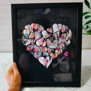 Persoonalized Heart Shape Wooden Photo Frame 2