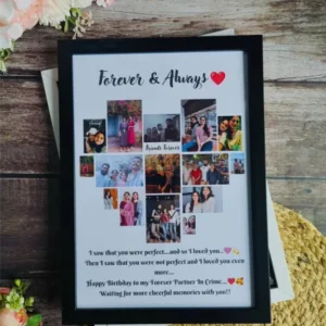 Persoonalized Heart Shape Wooden Photo Frame