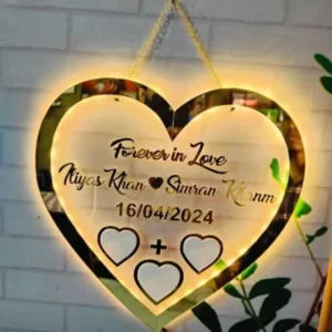 Customised Thumb Frame Heart Shape with LED