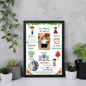 Customised Baby Birth Photo Frame 18