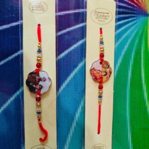 2 pcs Customised Glass Quality Acrylic Rakhi