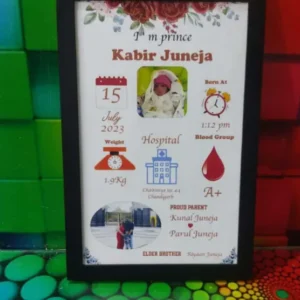 Customised Baby Birth Photo Frame 9