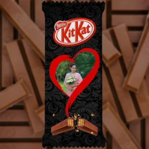 Customised Kit Kat Chocolate Black Design