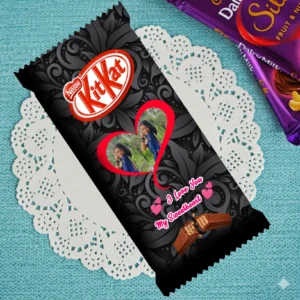 Customised Kit Kat Chocolate Black Design