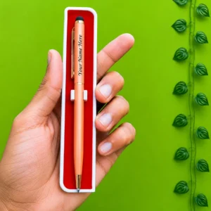 Personalised Orange Slim Pen
